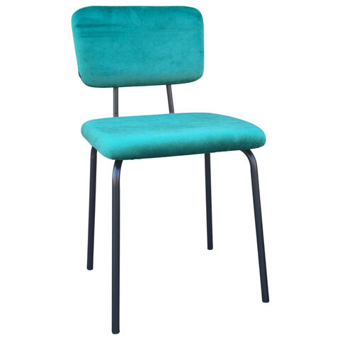 Стулья BRABIX "Dream CF-090", КОМПЛЕКТ 4 шт., черный каркас, ткань зеленая, 533253