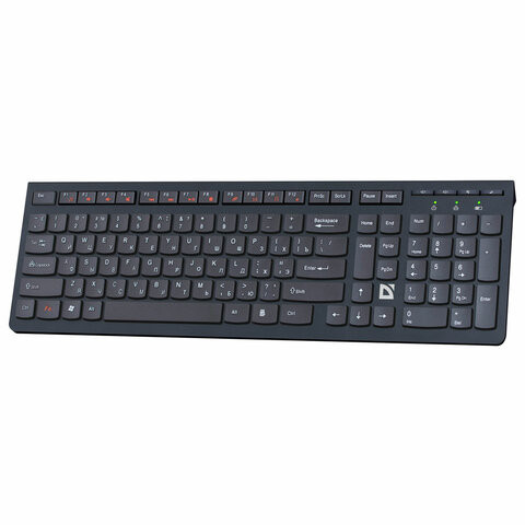 Клавиатура беспроводная DEFENDER UltraMate SM-535 RU,USB, 108 клавиш, 2,4 Ghz, черная, 45535 по низкой цене оптом Краснодар, Москва, Уфа, Казань, Барнаул, Владивосток, Хабаровск, Сахалин, Красноярск, Екатеренбург, 