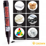 Маркер перманентный Crown "Multi Marker" черный, пулевидный, 3мм по низкой цене оптом 