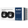Колонки компьютерные SVEN 120, 2.0, 2х2,5 Вт, пластик, черные, SV-013493 по низкой цене оптом Краснодар, Москва, Уфа, Казань, Барнаул, Владивосток, Хабаровск, Сахалин, Красноярск, Екатеренбург, 