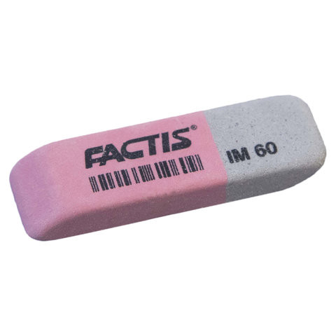 Ластик FACTIS IM 60 (Испания), 46х15х8 мм, красно-серый, прямоугольный, CCFIM60RG по низкой цене оптом 