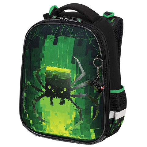 Ранец BRAUBERG PREMIUM, 2 отделения, с брелком, Digital spider, LED ЛАМПОЧКИ, 38х29х16 см, 273101 по низкой цене оптом 
