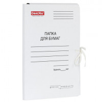 Папка для бумаг с завязками картонная мелованная ОФИСМАГ, гарантированная плотность 320 г/м2, до 200 листов, 124568