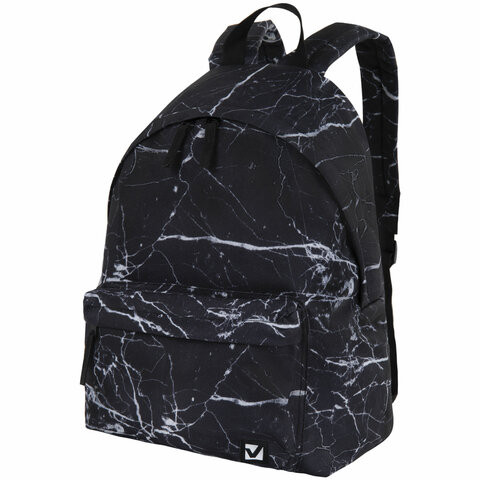Рюкзак BRAUBERG универсальный, сити-формат, "Black marble", 20 литров, 41х32х14 см, 270790 по низкой цене оптом Краснодар, Москва, Уфа, Казань, Барнаул, Владивосток, Хабаровск, Сахалин, Красноярск, Екатеренбург, 