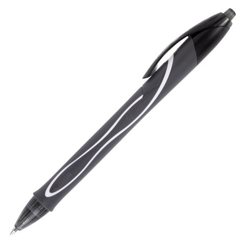 Ручка гелевая автоматическая BIC "Gelocity Quick Dry", ЧЕРНАЯ, узел 0,7 мм, линия письма 0,35 мм, 949873 по низкой цене оптом Краснодар, Москва, Уфа, Казань, Барнаул, Владивосток, Хабаровск, Сахалин, Красноярск, Екатеренбург, 