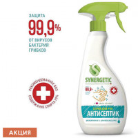 Антисептик для рук (спирт 70%) 500 мл SYNERGETIC, жидкость, распылитель, 300005