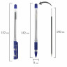 Ручка шариковая масляная с грипом STAFF "Basic OBP-11", СИНЯЯ, узел 1 мм, линия письма 0,5 мм, 143744 по низкой цене оптом 