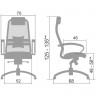 Кресло офисное МЕТТА "SAMURAI" SL-1.04, сверхпрочная ткань-сетка/кожа, темно-коричневое