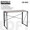 Стол на металлокаркасе BRABIX "LOFT CD-002", 1000х500х750 мм, складной, цвет дуб антик, 641213 по низкой цене оптом 
