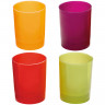 Подставка-органайзер СТАММ (стакан для ручек), 4 цвета ассорти, тонированный (красный, зеленый, оранжевый, фиолетовый), СН60