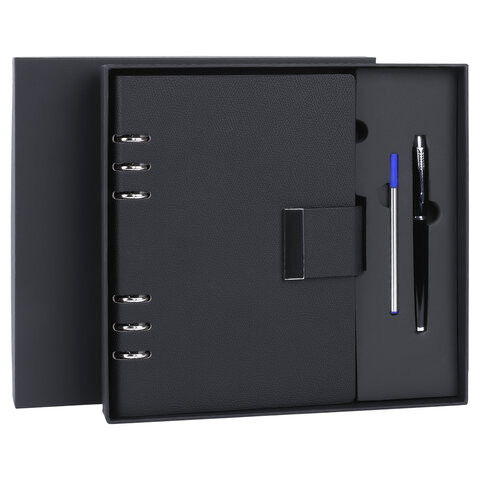 Ежедневник на кольцах в наборе с ручкой А5 165x229мм BRAUBERG "Lux", под кожу, 100 листов, черный, 116856 по низкой цене оптом Ежедневник на кольцах в наборе с ручкой А5 165x229мм BRAUBERG "Lux", под кожу, 100 листов, черный, 116856 по низкой цене оптом