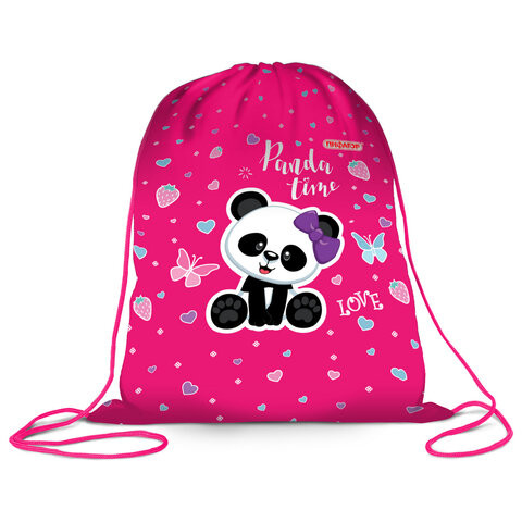 Мешок для обуви ПИФАГОР, 1 отделение, 42х34 см, "Panda time", 271601 по низкой цене оптом 