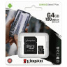 Карта памяти microSDXC 64 GB KINGSTON Canvas Select Plus, UHS-I U1, 100 Мб/с (class 10), адаптер, SDCS2/64GB по низкой цене оптом 