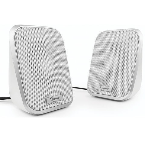 Колонки компьютерные GEMBIRD SPK-100-W, 2.0, 2х3 Вт, USB, регулятор громкости, белые по низкой цене оптом Краснодар, Москва, Уфа, Казань, Барнаул, Владивосток, Хабаровск, Сахалин, Красноярск, Екатеренбург, 