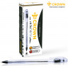 Ручка шариковая масляная CROWN "Oil Jell", ЧЕРНАЯ, узел 0,7 мм, линия письма 0,5 мм, OJ-500B по низкой цене оптом 