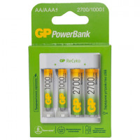 Зарядное устройство GP с аккумуляторами, AA 2600 mAh 2 шт. + AAA 950 mAh 2 шт., E411270/100-2CRB4, E4112701002CRB4