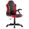 Кресло компьютерное BRABIX "Shark GM-203", экокожа, черное/красное, 532512 по низкой цене оптом 