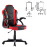 Кресло компьютерное BRABIX "Shark GM-203", экокожа, черное/красное, 532512 по низкой цене оптом 