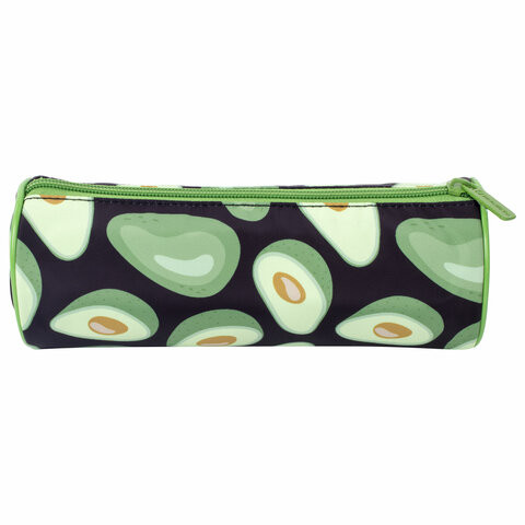 Пенал-тубус BRAUBERG, с эффектом SOFT TOUCH, полиэстер, "Black Avocado", 22х8 см, 270061 по низкой цене оптом 