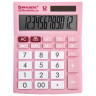 Калькулятор настольный BRAUBERG ULTRA PASTEL-12-PK (192x143 мм), 12 разрядов, двойное питание, РОЗОВЫЙ, 250503 по низкой цене оптом 