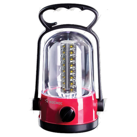 Фонарь туристический аккумуляторный КОСМОС 32хLED, заряд от сети, КОС6010LED, KOCAc6010LED по низкой цене оптом 