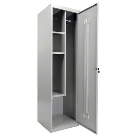 Шкаф металлический хозяйственный ПРАКТИК "ML-11-50У", 2 отделения, 1830х500х500 мм, 27 кг, разборный, S23099404602 по низкой цене оптом Краснодар, Москва, Уфа, Казань, Барнаул, Владивосток, Хабаровск, Сахалин, Красноярск, Екатеренбург, 