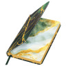 Ежедневник датированный 2026 А5 138x213мм BRAUBERG "Vista", под кожу твердый, "Green marble", 117456 по низкой цене оптом 