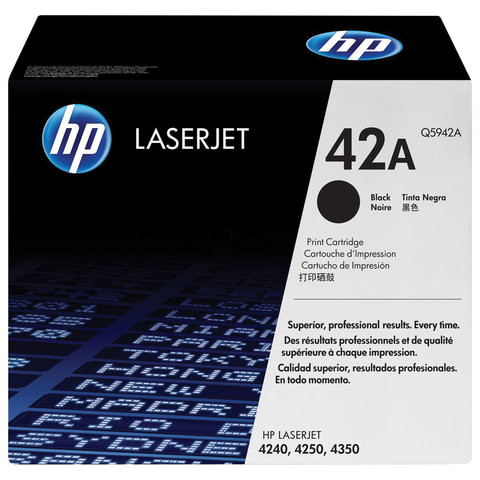 Картридж лазерный HP (Q5942А) LaserJet 4250/4350 и другие, №42А, оригинальный, ресурс 10000 страниц, Q5942A по низкой цене оптом 