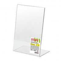 Подставка настольная для рекламных материалов МАЛОГО ФОРМАТА (150х210 мм) А5, одностороняя, вертикальная, STAFF, 291393