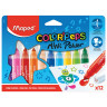 Фломастеры MAPED (Франция) "Color'Peps Jumbo Mini" 12 цветов, суперсмываемые, штампы, европодвес, 846612 по низкой цене оптом Краснодар, Москва, Уфа, Казань, Барнаул, Владивосток, Хабаровск, Сахалин, Красноярск, Екатеренбург, 