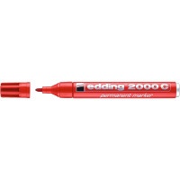 Маркер перманентный edding 2000C, рисования, круглый наконечник, заправляемый, 1.5-3 мм Красный