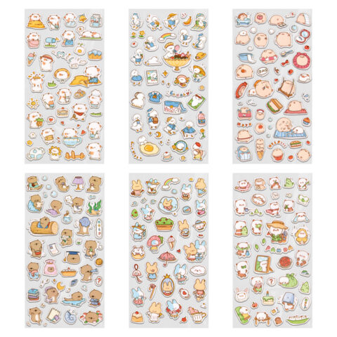 Наклейки декоративные "Милые животные", 17,5х9 см, ассорти 6 видов, FUNSTER (ФАНСТЕР), 6666081 по низкой цене оптом Наклейки декоративные "Милые животные", 17,5х9 см, ассорти 6 видов, FUNSTER (ФАНСТЕР), 6666081 по низкой цене оптом