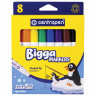 Фломастеры утолщенные 8 ЦВЕТОВ CENTROPEN "Bigga Markers", смываемые, вентилируемый колпачок, 7650/8KK, 7 7650 0801 по низкой цене оптом 