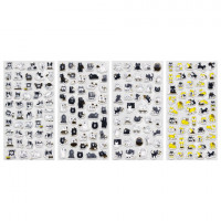 Наклейки декоративные "Забавные зверята", 17,5х9 см, ассорти 4 видов, FUNSTER (ФАНСТЕР), 666097