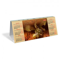 Календарь-домик настольный с высечкой, 2024г, Год Дракона, HATBER, КД6, КД6_907