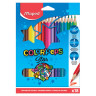 Карандаши цветные MAPED (Франция) "Color'Peps Star", 18 цветов, трехгранные, заточенные, европодвес, 183218 по низкой цене оптом 