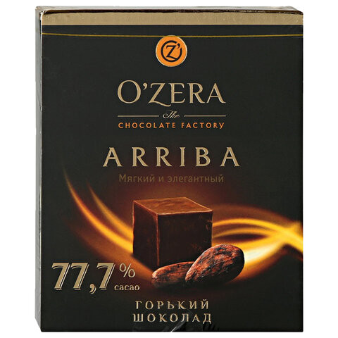 Шоколад порционный O'ZERA "Arriba", горький (какао 77,7%), 90 г, 684 по низкой цене оптом 