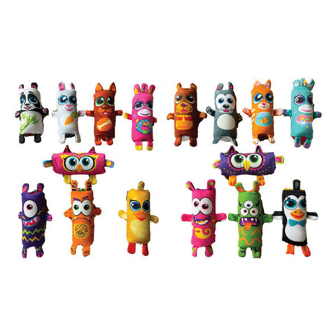 Игрушка плюшевая "Скользун Вывернушка", 14х9,5 см, ассорти, дисплей, 1TOY, 25726, Т25726 по низкой цене оптом 