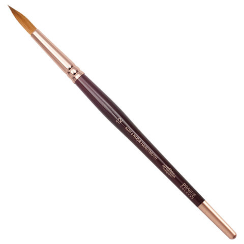 Кисть художественная KOH-I-NOOR колонок, круглая, №12, короткая ручка, блистер, 9935012010BL по низкой цене оптом 