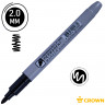 Маркер перманентный Crown "Multi Marker Slim" черный, пулевидный, 2мм по низкой цене оптом 