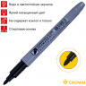 Маркер перманентный Crown "Multi Marker Slim" черный, пулевидный, 2мм по низкой цене оптом 