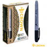 Маркер перманентный Crown "Multi Marker Slim" черный, пулевидный, 2мм по низкой цене оптом 