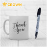 Маркер перманентный Crown "Multi Marker Slim" черный, пулевидный, 2мм по низкой цене оптом 