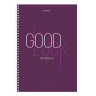 Тетрадь А4, 120 л., BRAUBERG, гребень, клетка, обложка твердая, "Good Luck", 404074 по низкой цене оптом 