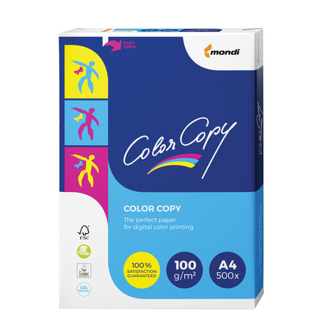 Бумага COLOR COPY, А4, 100 г/м2, 500 л., для полноцветной лазерной печати, А++, Австрия, 161% (CIE), A4-33709 по низкой цене оптом 
