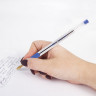 Ручка шариковая с грипом BIC "Cristal Grip", СИНЯЯ, корпус прозрачный, узел 1 мм, линия письма 0,32 мм, 889985 по низкой цене оптом 