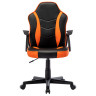 Кресло компьютерное BRABIX "Shark GM-203", экокожа, черное/оранжевое, 532513 по низкой цене оптом 
