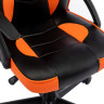 Кресло компьютерное BRABIX "Shark GM-203", экокожа, черное/оранжевое, 532513 по низкой цене оптом 