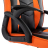 Кресло компьютерное BRABIX "Shark GM-203", экокожа, черное/оранжевое, 532513 по низкой цене оптом 