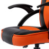 Кресло компьютерное BRABIX "Shark GM-203", экокожа, черное/оранжевое, 532513 по низкой цене оптом 